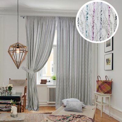 Комплект штор "Роземари Rosemary" 200х270 серый