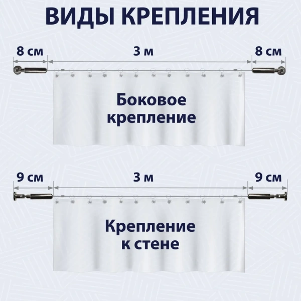 Карниз струнный Эконом 3 м с крючками