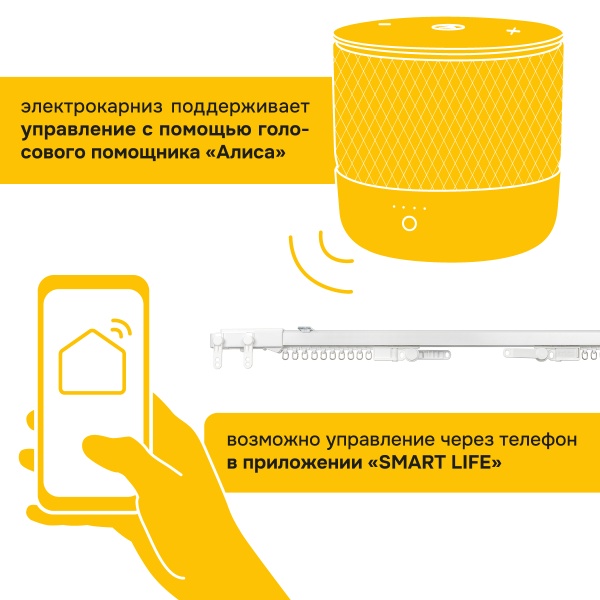 Электро-карниз MAGE 10 B (Tuya-WIFI), 3м