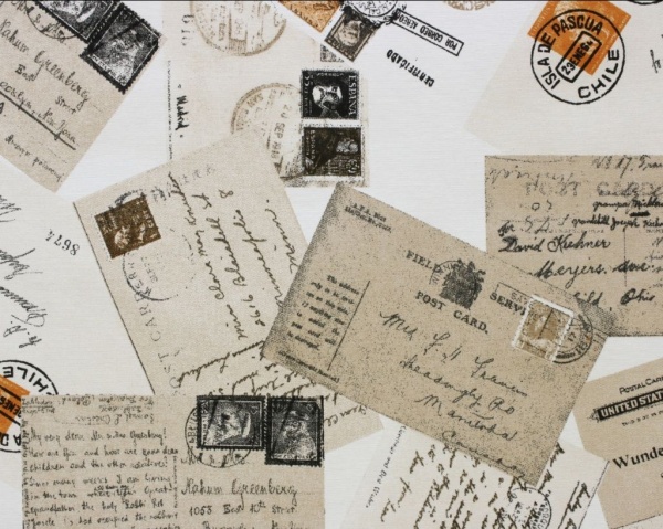 Комплект штор 136х270 см Посткард Postcard 2 шторы 2 подхвата