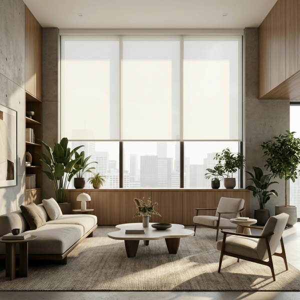 Автоматическая рулонная штора плейн plain, белый, 180x200