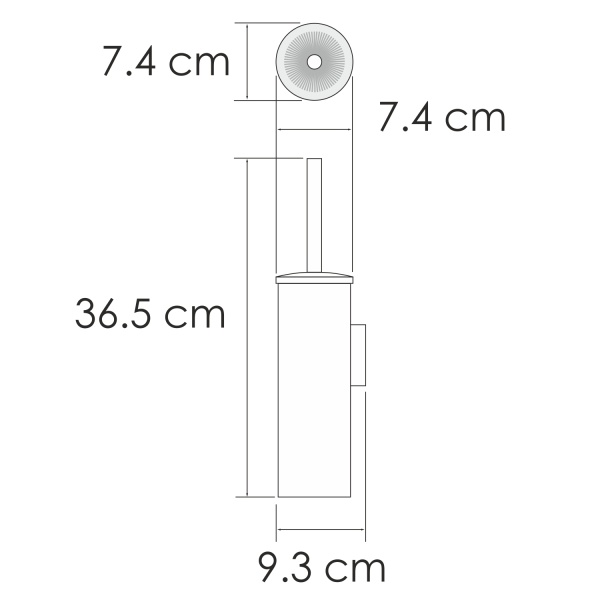 Щетка для унитаза подвесная K-1087POLISHED GOLD 