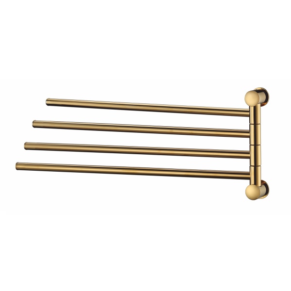 Держатель полотенец четверной K-1034POLISHED GOLD 
